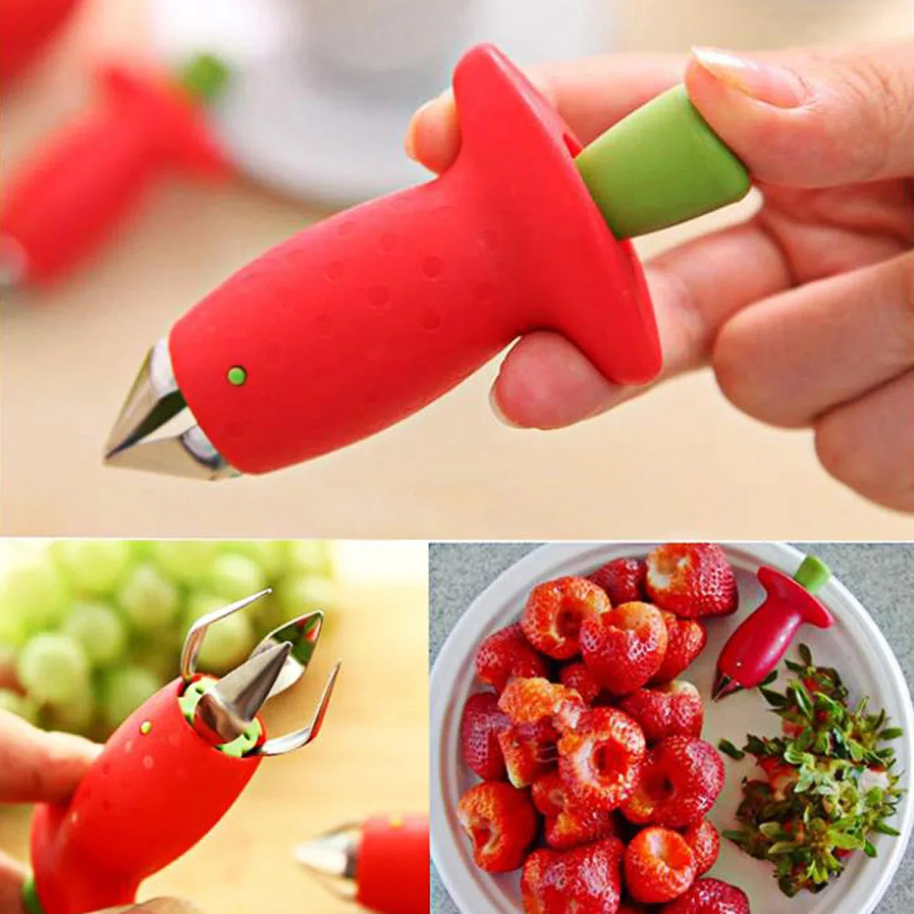 Kitchen Gadgets Novelty - Décortiqueur de fraises, coupe-ananas, dissolvant de