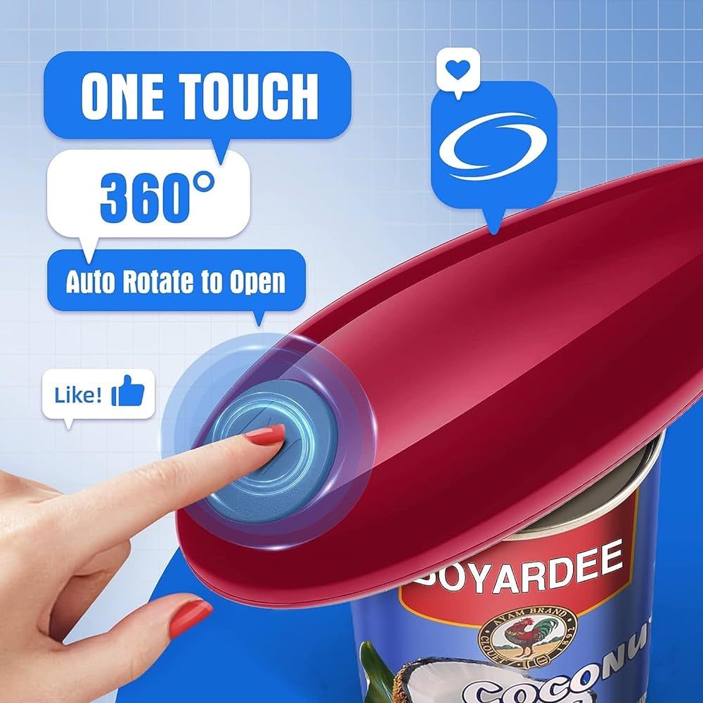 Ouvre-boîte électrique rouge a - Kitchen Gadgets Electronic avis et prix