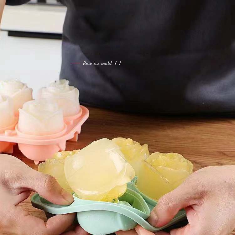 Moules à glace Rose 3D, 4 trou - Kitchen Gadgets Best avis et prix